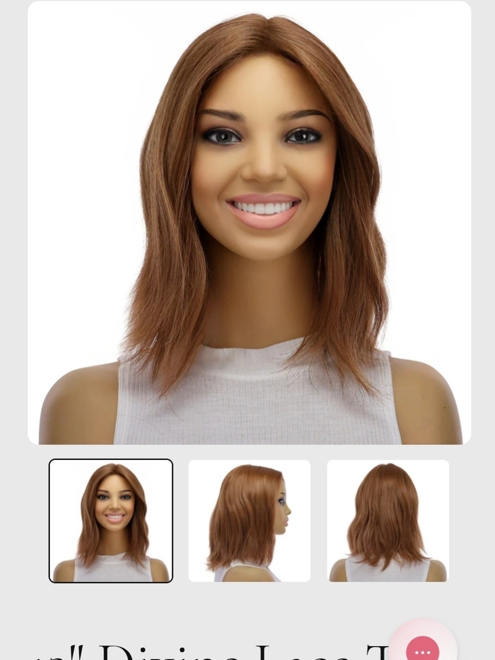 SOLD Copper Milano Human Hair Women's Straight Lace Front Wig Medium